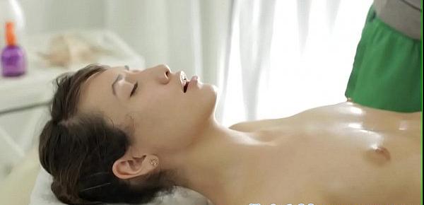  Smalltitted massaged babe sixtynining masseur